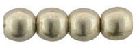 2mm Round Glass Beads, Sueded Gold Cloud Dream (Qty: 50)